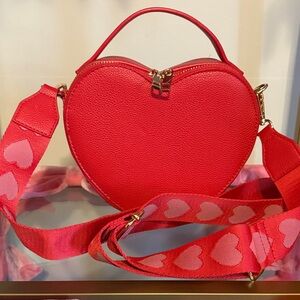 Heart-Shaped Red Women's Bag
